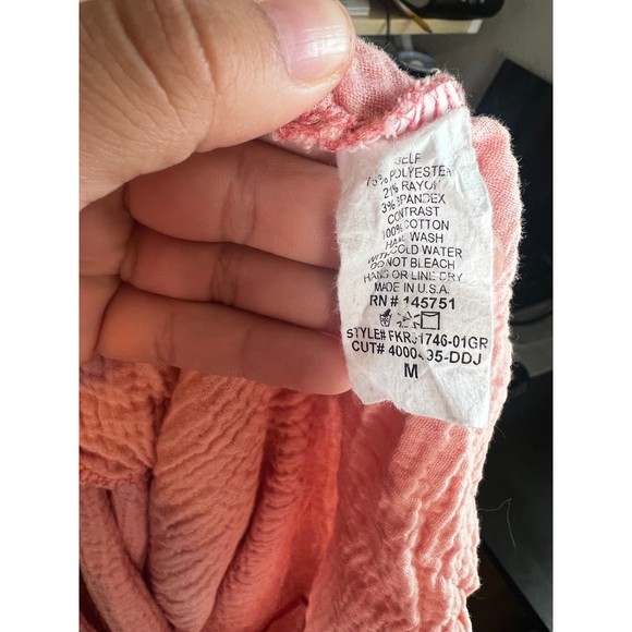 Pink Lily Pink Oversize Romper Size M - Picture 4 of 6